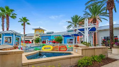 an amusement park with a pool and a playground at Villas Bahama West 106 in Panama City Beach