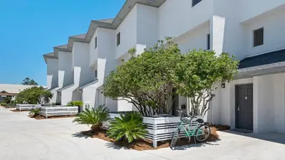 a bike parked in front of a building at Emerald Hill 35 in Santa Rosa Beach