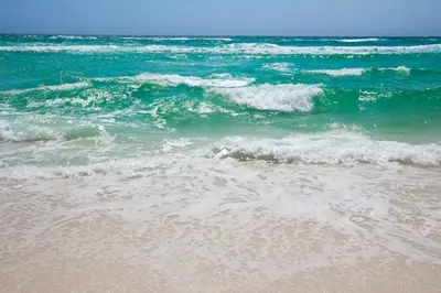 a view of the ocean from the beach at Anchor's Way! Come Visit Our Beautiful 2 BR, 2BA Oceanfront Retreat! Sleeps 6! in Panama City Beach
