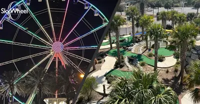 a ferris wheel at a theme park at night at Toes in the Sand at Shores #101 in Panama City Beach
