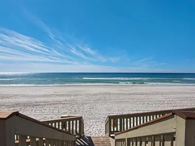 a view of a beach with the ocean at Celadon Beach 2107 in Panama City Beach