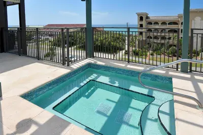 a swimming pool on the balcony of a building at WaterHouse 204 in Inlet Beach