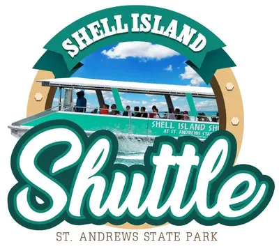 a sign that reads shuttle on a boat in the water at Origin 1501 - PENTHOUSE - Three Bedroom - Gulf and Bay Views by Beach Haven Vacation Rentals in Panama City Beach