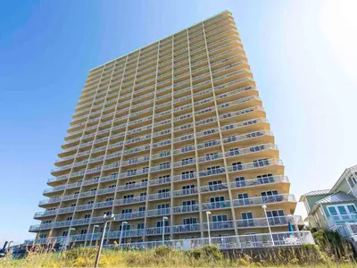 a large tall building with many windows at Seychelles #206 in Panama City Beach