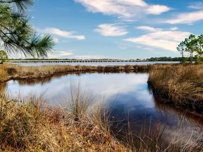 a large body of water in a field at Horizon Dreams B in Panama City Beach