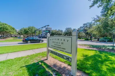 a sign for a park in front of a street at Seacrest 6 l Beachfront l Bike to Alys and Rosemary Beach in Seacrest