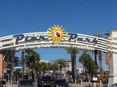 a sign that says play park on a city street at Seychelles 407 in Panama City Beach