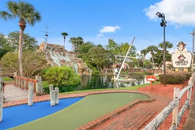 a miniature golf course at a theme park at Looking for a Shore Thing? Here it is! 2BR 25BA Sleeps 8! Beachfront! in Panama City Beach