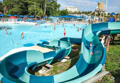 a water park with people in a pool at The Summit 1323 in Panama City Beach