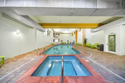 an indoor swimming pool in a building at Shores of Panama 1523 in Panama City Beach