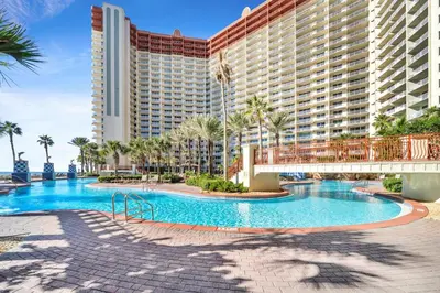 a view of the resort with a large swimming pool at Shores of Panama 426 in Panama City Beach