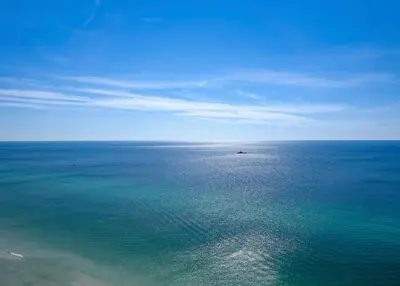 an aerial view of a large body of water at Treasure Island 2102 Beach Front in Panama City Beach