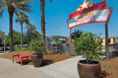 a sign for a amusement park with a roller coaster at Great Rates Available NOW! / Relaxing Coastal Beach Home West PCB / 3Bd & 2Ba in Panama City Beach
